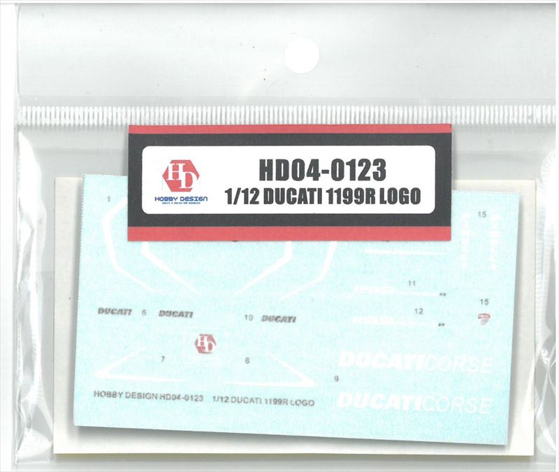 hd04-0123  1/12 Ducati 1199R  LOGO　Hobby Design