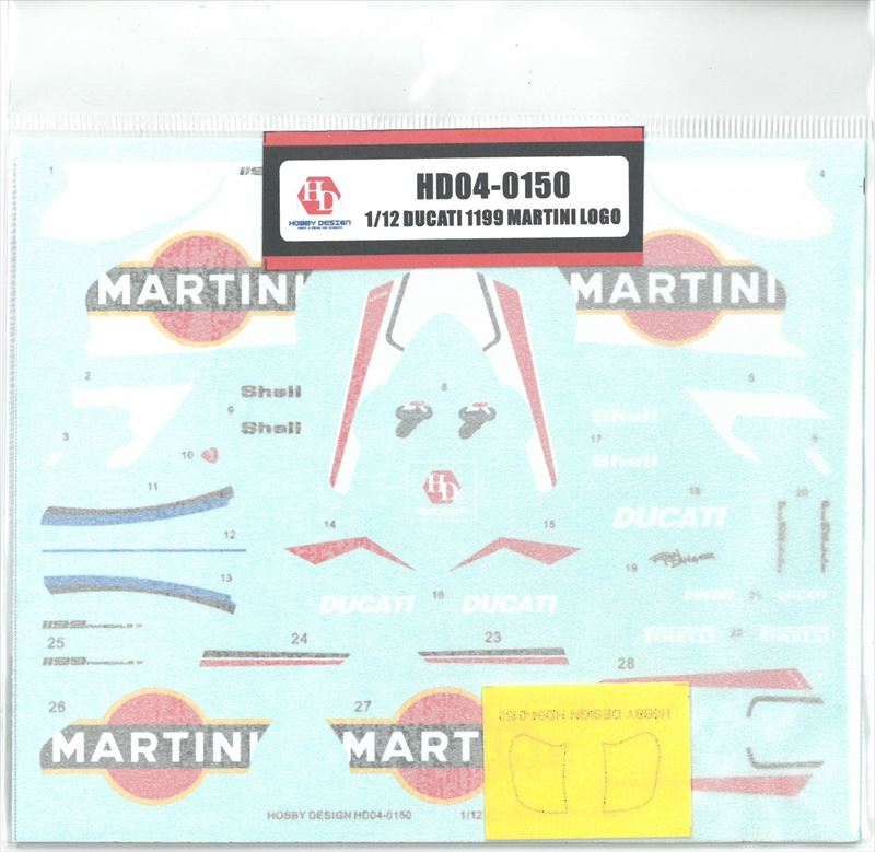 hd04-0150  1/12 Ducati 1199 Martini LOGO　Hobby Design