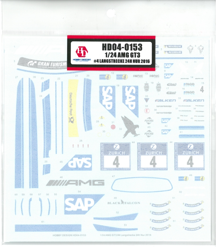 HD04-0153 1/24 AMG GT3 #4 LANGSTRECKE24H NUR 2016 【Hobbydesign】