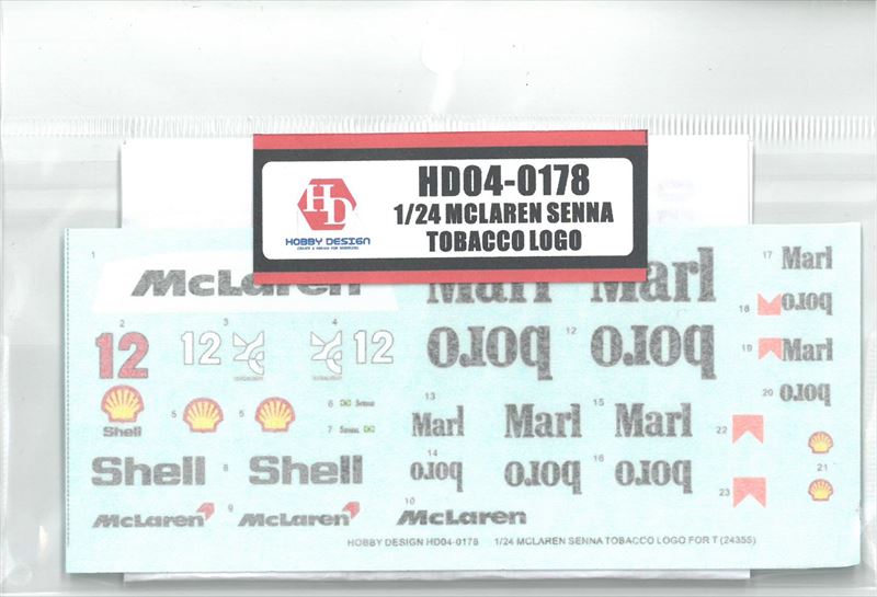 hd04-0178  1/24 Mclaren Senna Tobacco logo　Hobby Design