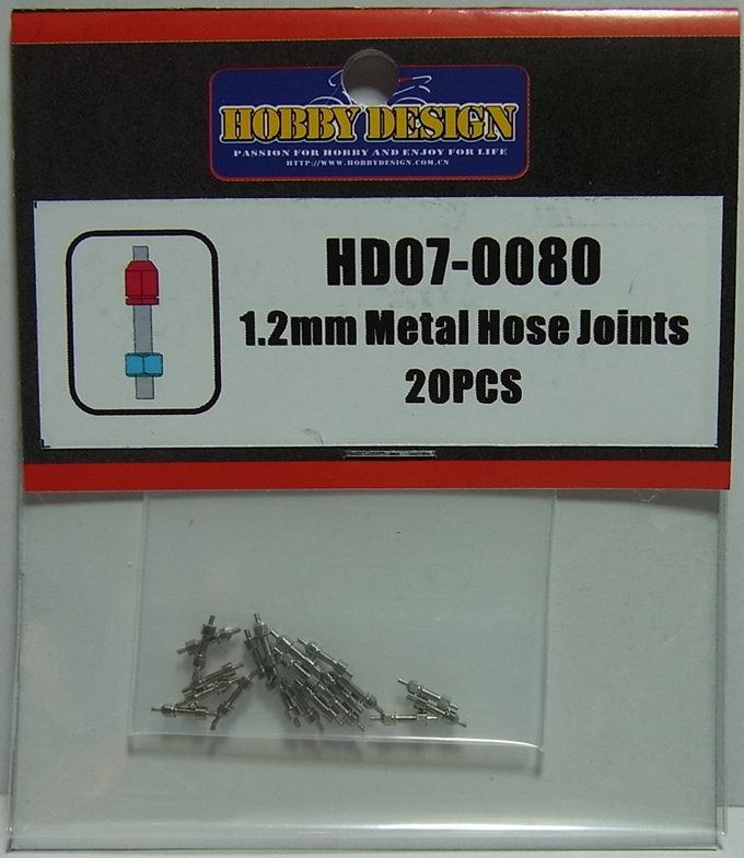 HD07-0080 1.2mm Metal Hose Jeints 20pcs 【HOBBY　DESIGN】