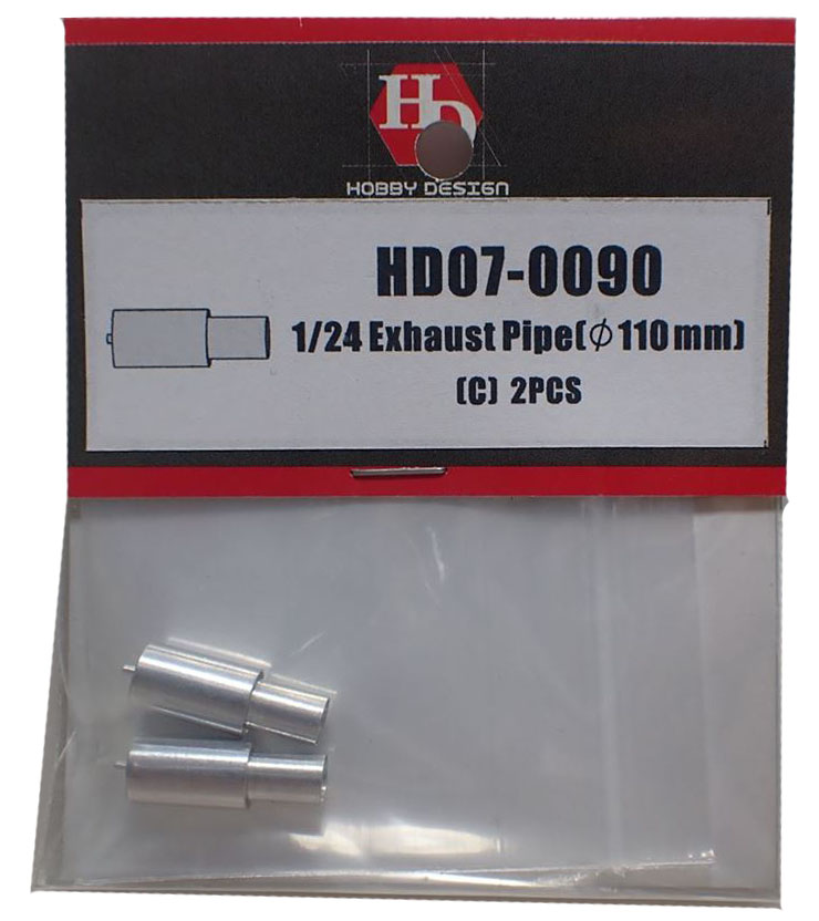 HD07-0090 1/24Exhaust Pipe φ110mm C (2PCS) 【HOBBY　DESIGN】