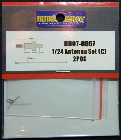 HD07-0057 1/24 Antenna Set(C) 2pcs 【HOBBY　DESIGN】