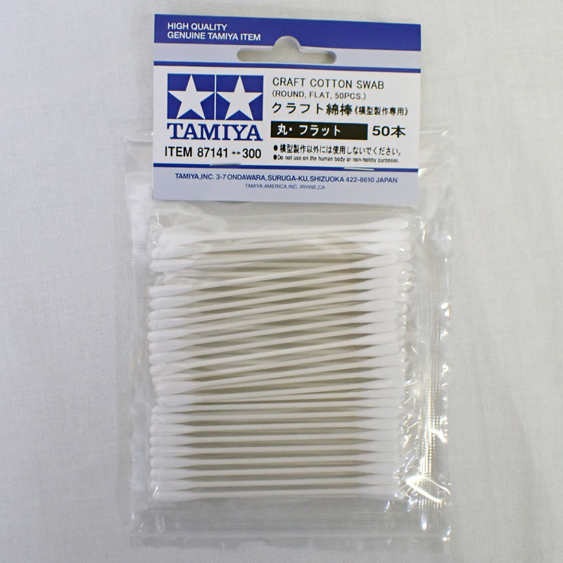 item87141　クラフト綿棒 丸・フラット 50本 タミヤ 塗装・仕上用ツール 141