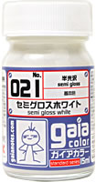 G021  セミグロスホワイト　内容量：15ml　半光沢