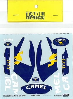 TABU09002 1/9 RC211Vポンス2003用タバコデカール（イタレリ社対応）