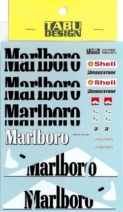 1/12 F2002用 タバコデカール（レベル社対応）