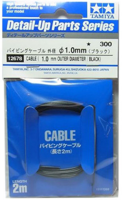 Item12678 パイピングケーブル　外径φ1.0　（ブラック）
