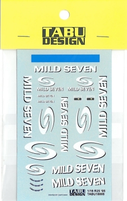 TABU18008 1/18 R25"MILD SEVEN"デカール（HOT WHEEL社対応）