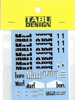 TABU20006 1/20 F1-2000 Option　decal（T社対応）