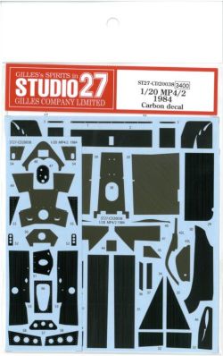 CD20038  1/20 MP4/2 1984 Carbon decal (A社1/20 MP4/2 1984British対応）