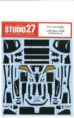 CD20039 1/20 Type102B Carbon decal  (T社1/20 Type102B対応）