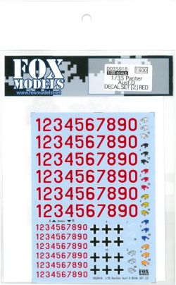 D035018 1/35 Panter Ausf.D DECAL SET〔2〕RED　 (T社1/35対応）