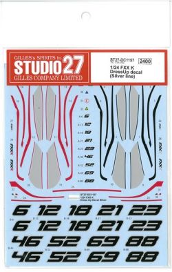DC1157 1/24 FXX K Dress Up decal (Silverline) (T社1/24対応）