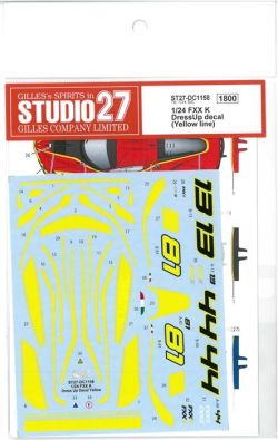 DC1158 1/24 FXX K Dress Up decal (Yellowline)  (T社1/24対応）