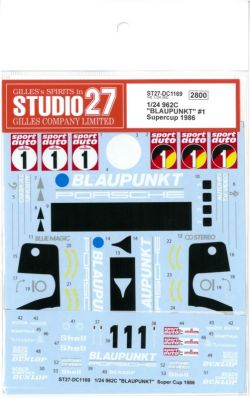 DC1169  1/24 962C "BLAUPNKT"#1 Supercup 1986　(H社1/24対応)