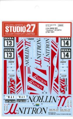 DC1174 1/24 BMW M3 "Unitron"#13/#14 DTM 1991 (A社1/24対応）