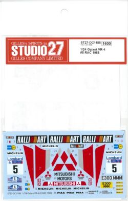 DC1188 1/24 Galant VR-4 #5 RAC 1988　  (H社1/24対応）