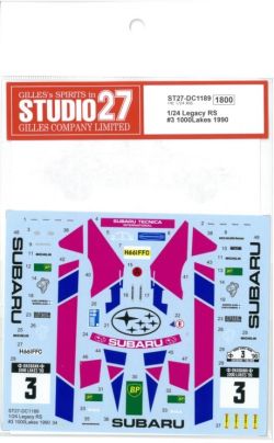 DC1189 1/24 Legacy RS #3 1000Lakes 1990(H社1/24対応）