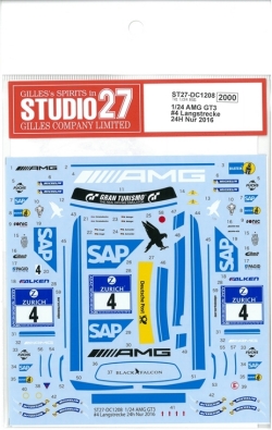 DC1208 1/24 AMG GT3 #4Langstrecke24H Nur 2016(T社1/24対応）