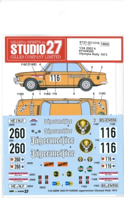 DC1216  1/24 2002ti #116/#260 Olympia Raiiy 1973(H社1/24）