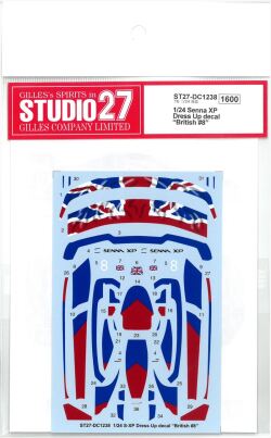 DC1238 1/24 Senna XP DressUpdecal"British #8"  (T社1/24McLarenSenna対応）
