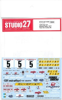DC1240 1/20 Fiat 131 Abarth Rally 1977  Tour De Corse #5 (T社1/20　ITEM20069対応）