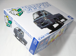 1/32 スバル サンバー トラック カスタムホイール ブルーグレー アオシマ 楽プラ スナップキット No.05CU-BG