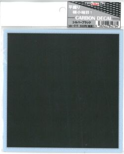 bdc015 平織　極小細目1　CARBOB DECAL　シルバーブラック 125mm×130mm