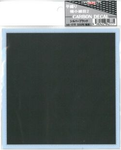 bdc016 平織　極小細目2　CARBOB DECAL　シルバーブラック 125mm×130mm