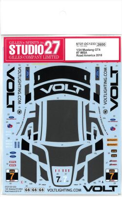DC1233 1/24 Mustang GT4 #7 IMSA Road America 2018 (T社1/24対応）