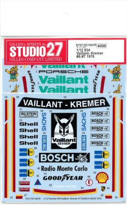 DC1001R  1/12　 934 Vaillant-Kremer #6/#7  (T社1/12対応）