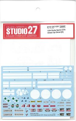 DC1251 1/24 Giulia Sprint GTA Dress Up Decal(A) (T社1/24対応）