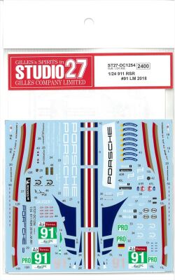 DC1254　1/24 911 RSR #91 LM2018　(Nu社1/24対応）