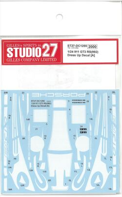 DC1255　1/24　911 GT3 RS (992) Dress Up Decal[A] (T社1/24対応）