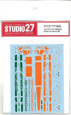 DC1256　1/24　911 GT3 RS(992) Dress Up Decal[B] (T社1/24対応）