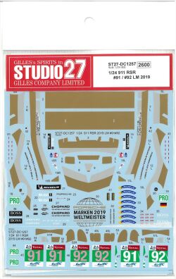 DC1257 1/24 911 RSR #91/#92 LM 2019 (Nu社1/24対応）