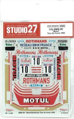 DC637D  1/24 BMW M1"Tour Corse" '82　(Rev1/24対応）