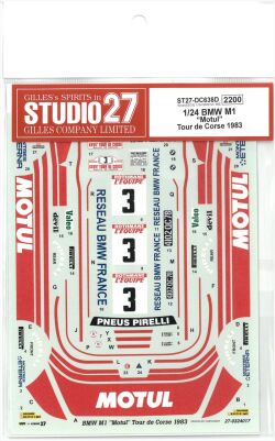 DC638D  1/24 BMW M1 "Motul" Tour Corse '83　(R社1/24）