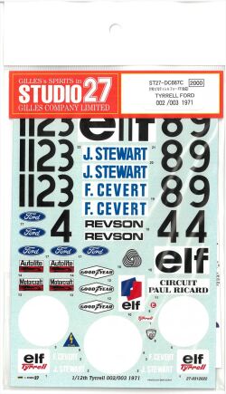 DC667C 1/12 Tyrrell 002/003 1971 (T社1/12対応）