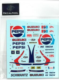 DP134 1/12 Suzuki Pepsi K. Schwantz Rider '88 (DECAL POOL)