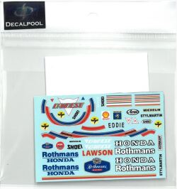 DP166  1/12 Honda NSR500 Rothmans E. Lawson rider '89  (DECAL POOL)