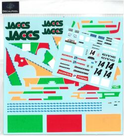DP172  1/24 Honda Civic EF9 JACCS #14 JTC 90' for EF3  (DECAL POOL)