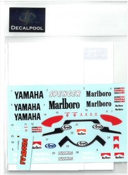 DP179  1/12 Yamaha YZR500 Marlboro Freddie Spencer Rider '89  (DECAL POOL)