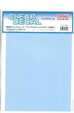 fmdc01  クリアーデカール　”オリジナルデカール印刷”　用紙　A4近似　2枚入り