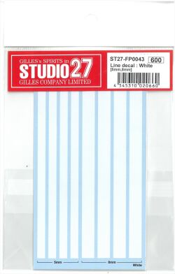 FP0043 Line decale　(5mm,8mm):White