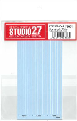 FP0045 Line decale (0.2mm.0.4mm,0.6mm):White