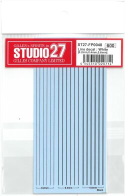 FP0048 Line decale (0.2mm.0.4mm,0.6mm):Blacke