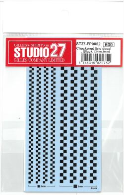FP0052 Checkered Line　デカール 黒(2mm,3mm）