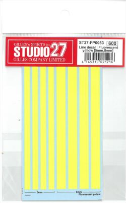 FP0053 Line decal:Fluorescent Yellow　[5mm.8mm]